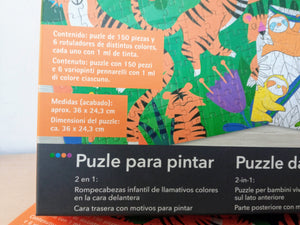 Puzzle para pintar para niños hot sale